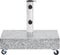 vidaXL - Parasolvoet - 45x25x8 - cm - graniet - lichtgrijs
