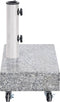 vidaXL - Parasolvoet - 45x25x8 - cm - graniet - lichtgrijs