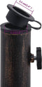 vidaXL - Parasolvoet - 9 - kg - 40 - cm - gietijzer - zwart - en - bronskleurig