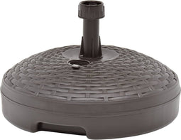 vidaXL - Parasolvoet - gevuld - met - zand/water - 20 - L - kunststof - rattan - bruin