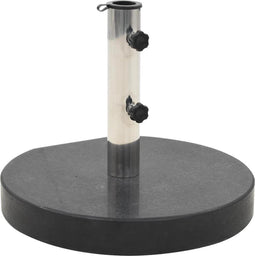 vidaXL - Parasolvoet - rond - 28,5 - kg - graniet - zwart