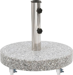 vidaXL - Parasolvoet - rond - 30 - kg - graniet - grijs