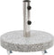 vidaXL - Parasolvoet - rond - 30 - kg - graniet - grijs