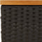 vidaXL - Parasolvoetbedekking - 70x70x25 - cm - poly - rattan - acaciahout - zwart