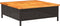 vidaXL - Parasolvoetbedekking - 70x70x25 - cm - poly - rattan - acaciahout - zwart
