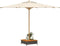 vidaXL - Parasolvoetbedekking - 70x70x25 - cm - poly - rattan - acaciahout - zwart