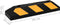 vidaXL Parkeerblokken reflecterend 2 st 56x15x10 cm rubber
