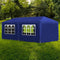 VidaXL Partytent - 3x6 m + 6 zijwanden - Blauw