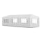 vidaXL - Partytent - 3x9 - m - wit
