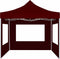 vidaXL - Partytent - inklapbaar - met - wanden - 2x2 - m - aluminium - bordeauxrood
