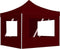 vidaXL - Partytent - inklapbaar - met - wanden - 3x3 - m - aluminium - wijnrood