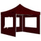 vidaXL - Partytent - inklapbaar - met - wanden - 3x3 - m - aluminium - wijnrood