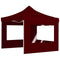 vidaXL - Partytent - inklapbaar - met - wanden - 3x3 - m - aluminium - wijnrood