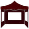 vidaXL - Partytent - inklapbaar - met - wanden - 3x3 - m - aluminium - wijnrood