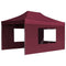 vidaXL - Partytent - inklapbaar - met - wanden - 4,5x3 - m - aluminium - wijnrood
