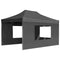 vidaXL - Partytent - inklapbaar - met - wanden - 4,5x3 - m - aluminium - antraciet