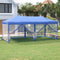 vidaXL - Partytent - inklapbaar - met - zijwanden - 2x2 - m - blauw