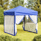 vidaXL - Partytent - inklapbaar - met - zijwanden - 2x2 - m - blauw