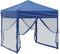 vidaXL - Partytent - inklapbaar - met - zijwanden - 2x2 - m - blauw