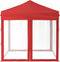 vidaXL - Partytent - inklapbaar - met - zijwanden - 2x2 - m - rood