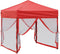 vidaXL - Partytent - inklapbaar - met - zijwanden - 2x2 - m - rood