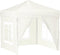 vidaXL - Partytent - inklapbaar - met - zijwanden - 2x2 - m - crèmekleurig