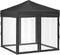 vidaXL - Partytent - inklapbaar - met - zijwanden - 2x2 - m - antracietkleurig