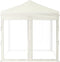vidaXL - Partytent - inklapbaar - met - zijwanden - 2x2 - m - crèmekleurig