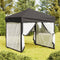 vidaXL - Partytent - inklapbaar - met - zijwanden - 2x2 - m - crèmekleurig