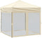 vidaXL - Partytent - inklapbaar - met - zijwanden - 2x2 - m - crèmekleurig