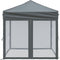 vidaXL - Partytent - inklapbaar - met - zijwanden - 2x2 - m - antracietkleurig