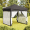 vidaXL - Partytent - inklapbaar - met - zijwanden - 2x2 - m - antracietkleurig