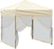 vidaXL - Partytent - inklapbaar - met - zijwanden - 2x2 - m - crèmekleurig