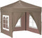 vidaXL - Partytent - inklapbaar - met - zijwanden - 2x2 - m - taupe