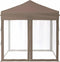 vidaXL - Partytent - inklapbaar - met - zijwanden - 2x2 - m - taupe
