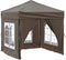 vidaXL - Partytent - inklapbaar - met - zijwanden - 2x2 - m - taupe
