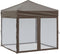 vidaXL - Partytent - inklapbaar - met - zijwanden - 2x2 - m - taupe
