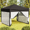 vidaXL - Partytent - inklapbaar - met - zijwanden - 2x2 - m - taupe
