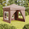 vidaXL - Partytent - inklapbaar - met - zijwanden - 2x2 - m - taupe