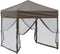 vidaXL - Partytent - inklapbaar - met - zijwanden - 2x2 - m - taupe