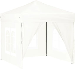 vidaXL - Partytent - inklapbaar - met - zijwanden - 2x2 - m - wit