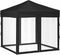 vidaXL - Partytent - inklapbaar - met - zijwanden - 2x2 - m - zwart