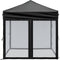 vidaXL - Partytent - inklapbaar - met - zijwanden - 2x2 - m - zwart