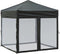 vidaXL - Partytent - inklapbaar - met - zijwanden - 2x2 - m - zwart