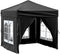 vidaXL - Partytent - inklapbaar - met - zijwanden - 2x2 - m - zwart