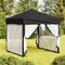 vidaXL - Partytent - inklapbaar - met - zijwanden - 2x2 - m - zwart