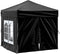 vidaXL - Partytent - inklapbaar - met - zijwanden - 2x2 - m - zwart