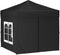 vidaXL - Partytent - inklapbaar - met - zijwanden - 2x2 - m - zwart