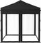 vidaXL - Partytent - inklapbaar - met - zijwanden - 2x2 - m - zwart