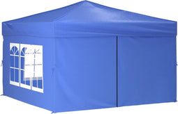 vidaXL - Partytent - inklapbaar - met - zijwanden - 3x3 - m - blauw